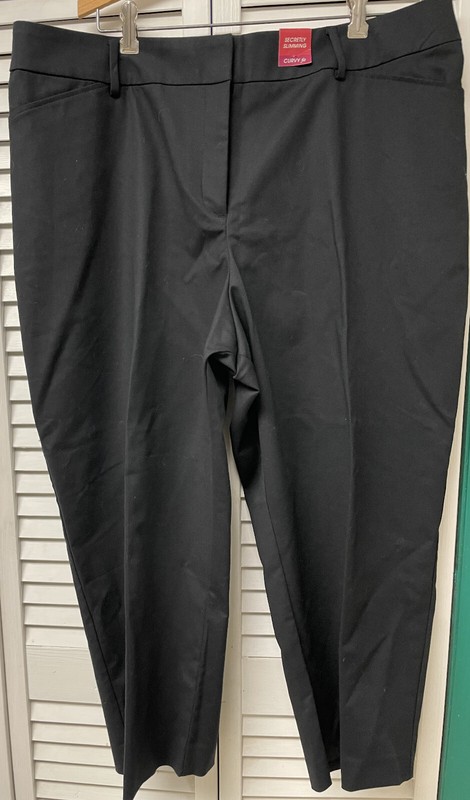 212 Collection women 16W black pants curvy fit NWT