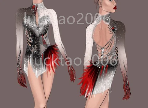 new style Figure skating Ice Skating Dress Gymnastics Dance Costume 88103