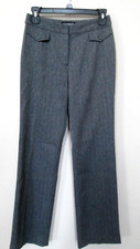Women Dress Pants Straight Leg Size M Gray W 27.5" L 40" Zip -New