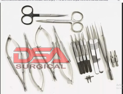 Basic Hand Surgery 17 Pcs Set of Micro Surgical Instruments Stainless steel