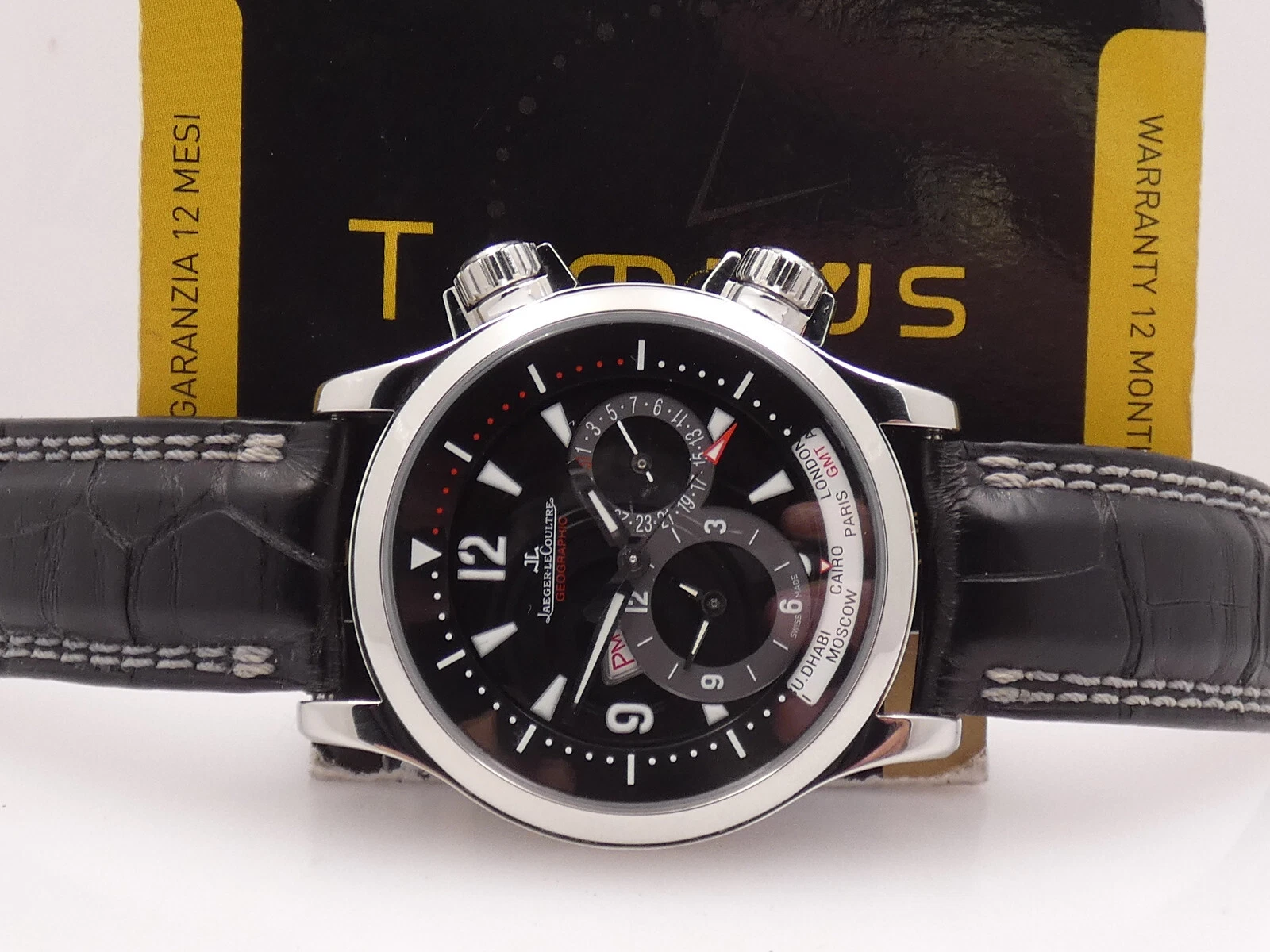 Jaeger LeCoultre — JAEGER LE-COULTRE MASTER COMPRESSOR GEOGRAPHIC 146.8.83 2000'S AUTOMATIC STEEL