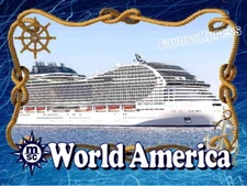 MSC WORLD AMERICA CRUISE SHIP PHOTO MAGNET 4 X 3 INCHES