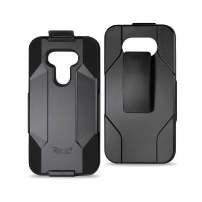 Reiko LG G5 3-in-1 Hybrid Heavy Duty Holster Combo Case in Black | MaxStrata