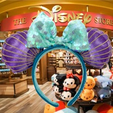 Disney'Parks Minnie Ears Limited Party Mermaid Ariel Purple Iridescent Headband