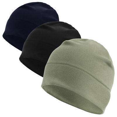 Skull Cap for Men Women Thin Fleece Beanie Cap Helmet Liner Sleep Hats Windproof