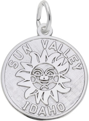 10K or 14K Gold Sun Valley Idaho Charm by Rembrandt