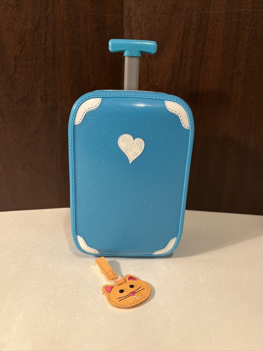 Our Generation Rolling Travel Suitcase for 18” Doll Blue Cat