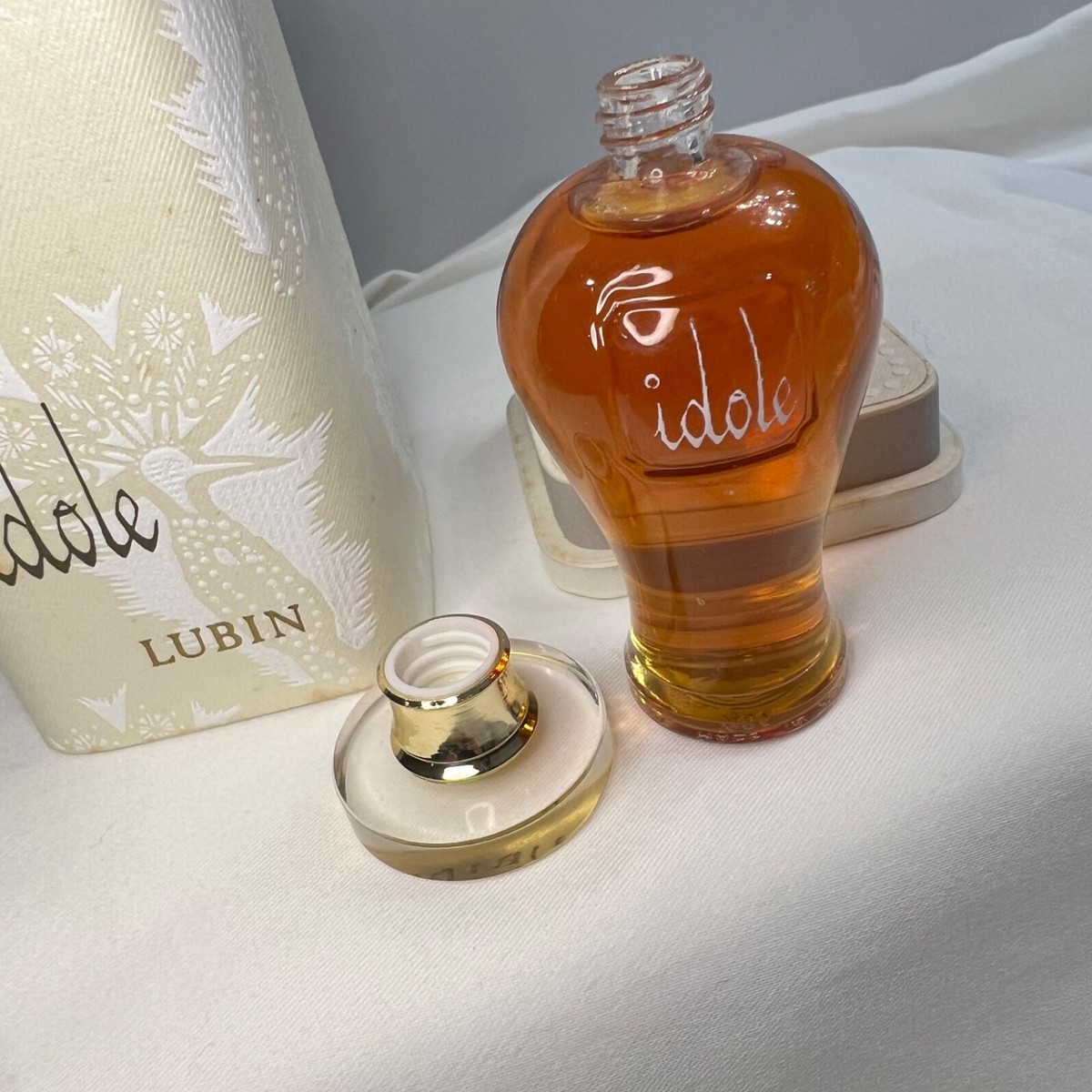 RARE Vintage LUBIN Idole 1/2 oz Parfum FULL unused w/Original