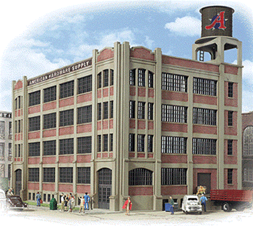 WALTHERS Cornerstone 933-3253 N Scale AMERICAN HARDWARE SUPPLY brick structure - Picture 1 of 2