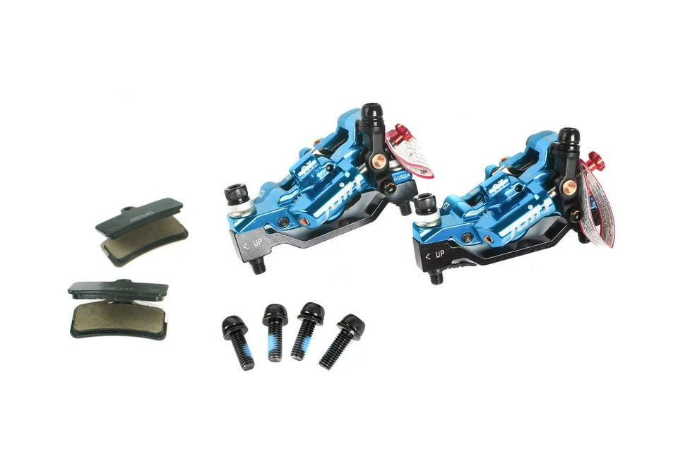 Juin Tech GT-P Mountain eBike Fahrrad Bike 4-Kolben Scheibenbremse Bremssattel Set blau - Bild 2 von 4