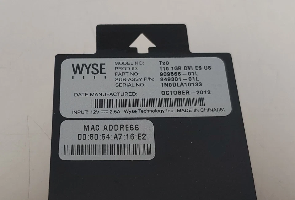 Wyse T10 909566-01L 1.0GHz 1GB Thin Client Wyse Thin OS - Image 3 of 4