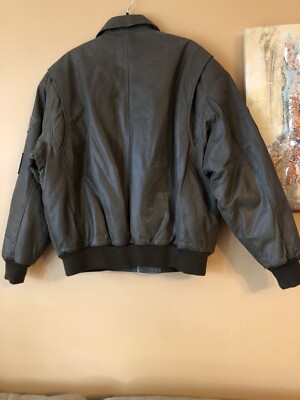 Military Vintageドイツ軍　LEATHER JACKET Vintage 100% Leather Bomber Jacket w/ Military Europe