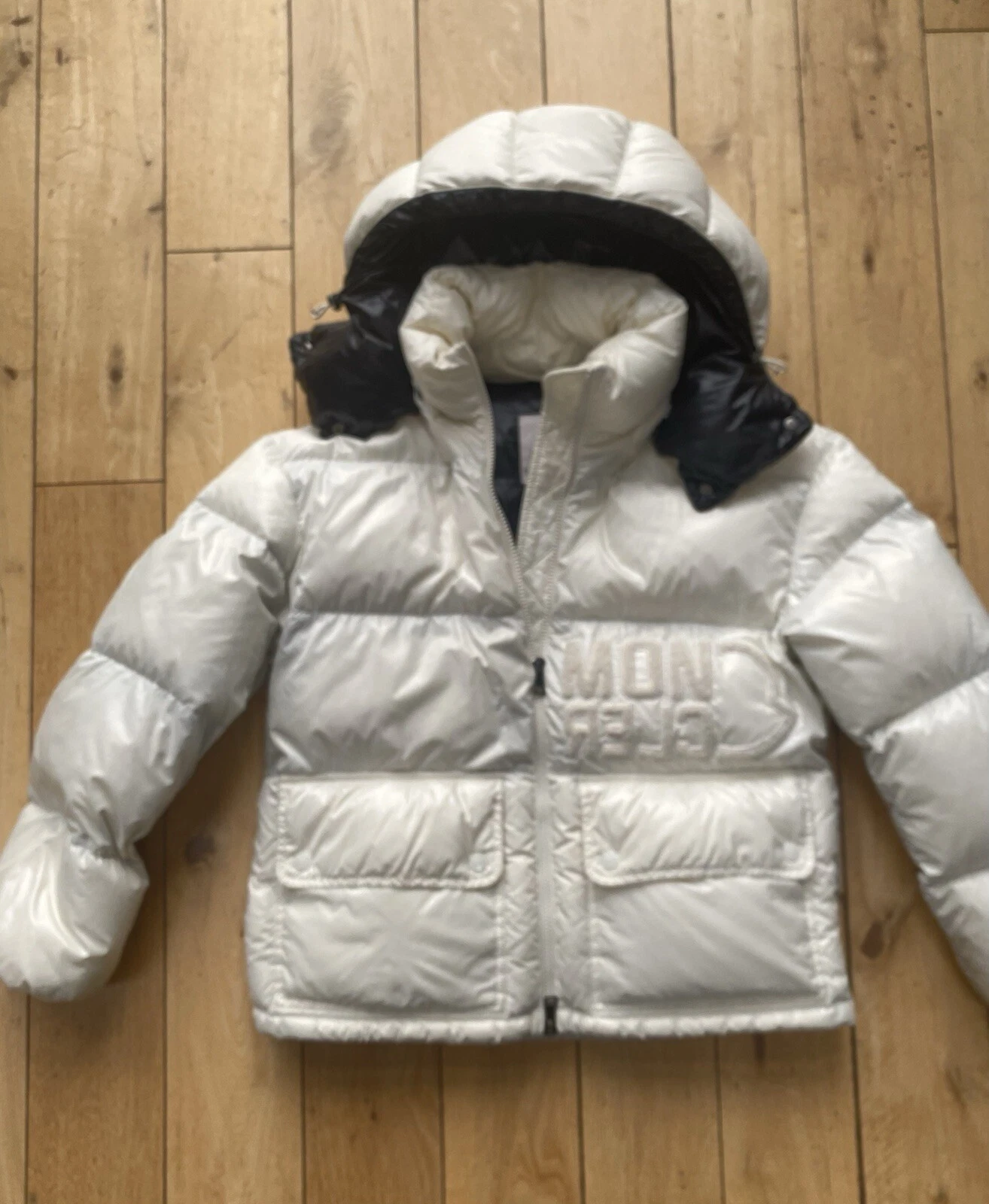 Giacca Moncler donna panna Abbaye taglia 0