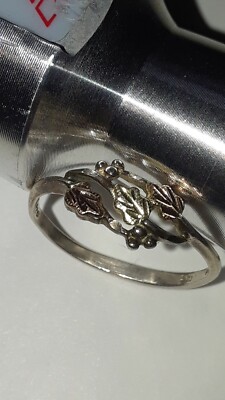 Black Hills Gold Ring, 12K, 925, RGC, Size Vintage Ring