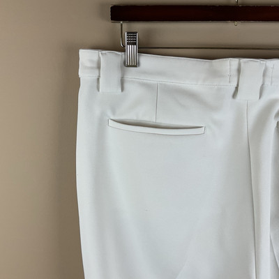 Bogey Boys Golf Pants Mens 37 X 33 White Flat Front Polyester
