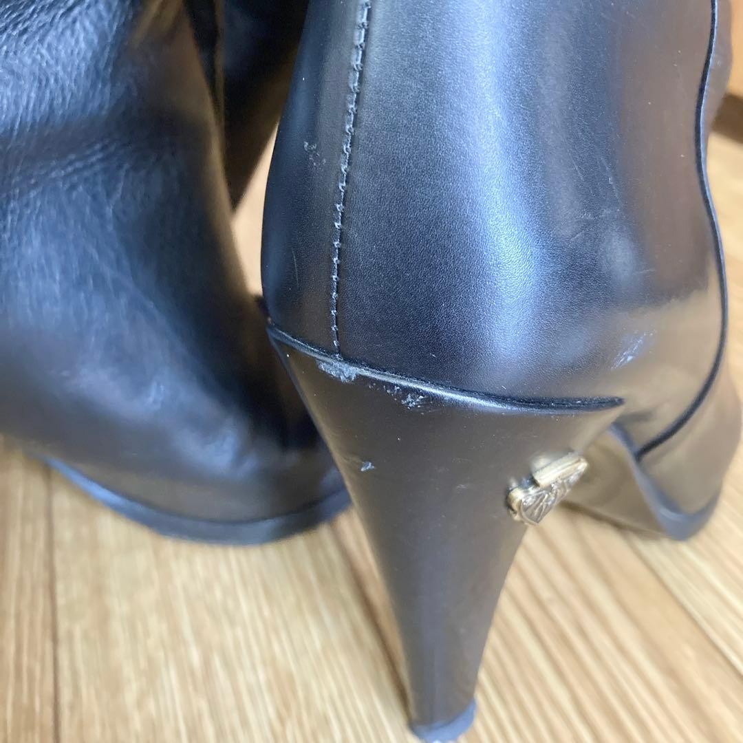 GUCCI Boots Heel Long Leather Black EU37.5/US7.5 113172c thumbnail 20