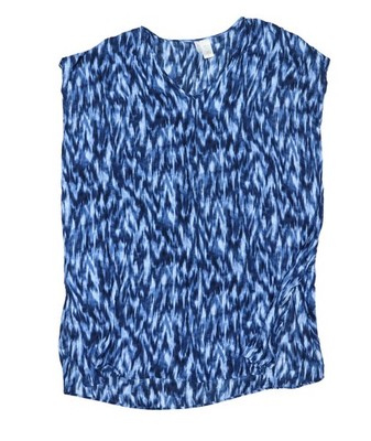 Anne Cole Plus Size Easy Tunic Women's Summer Swim Cover Up 14/16 NWT Cove Blue