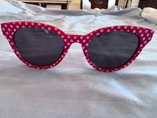 Darling Red and White Polka Dot Minnie Mouse Sunglasses Disney - adult