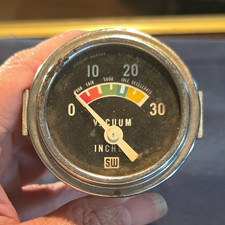 Vintage 1960s 1970s Stewart Warner Sw Vacuum Gauge 2