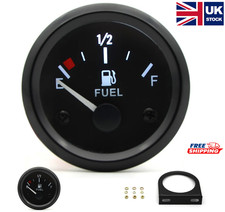 2 52mm Mechanical White LED Car Auto Fuel Level Gauge Meter With E-12-F Pointer
