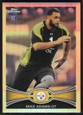 Mike Adams, 2012 Topps Chrome, #197, Pittsburgh Steelers, RC, Refractor