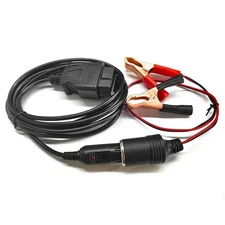9.8ft OBD II Vehicle ECU Emergency Power Supply Cable Memory Saver, 2 in 1 Ca...