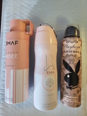 Lattafa Yara Perfumed Deodorant Spray 4 WOMEN SET+Play It Sexy+ARMAF CANDEE NEW!