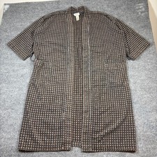Christian Dior Robe de Chambre Men's One Size Brown Check Shawl Collar Robe
