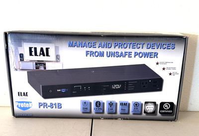 ELAC ProteK PR-81B -9 Outlet/2 USB 3240 Joules Surge Protector/Power Conditioner
