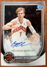 2025-26 Gradey Dick Bowman Chrome Auto Raptors