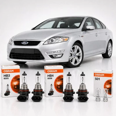 Osram HB3 HB4 501 High Low Beam Bulb Kit For Ford Mondeo Mk4 2007-2014 - Image 1 of 4