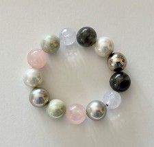 ARMBAND MALLORCA MUSCHELKERNPERLEN STRETCH MEHRFARBIG