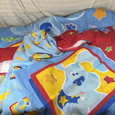 HTF Vintage Dan River Blue Clues Toddler Bedding 4 Piece Set Comforter RARE