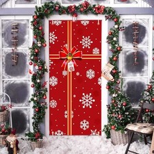 Christmas Door Cover Red Gift Box Present Door Cover Christmas Multicolor