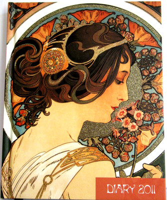 ALPHONSE MUCHA  ''2011 DIARY CALENDAR'' ~  ** VINTAGE ART-DECO  PRINTS ** RARE !!!