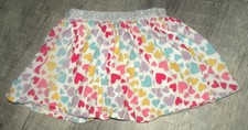 COLORFUL  SPARKLY Girls ISAAC MIZRAHI Hearts SKORT Scooter Skirt SIZE M 7/8