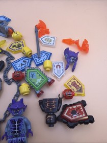 Lego NEXO KNIGHTS Parts and Figs Lot Shields, Fig parts Stone Stomper Harpy Head
