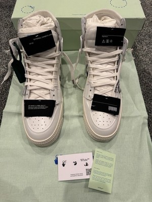 Off-White Off-Court 3.0 High White Black Leather Men's OMIA065C99LEA002-0110