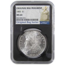 1883 Morgan Dollar MS 64 NGC Silver Original Bag Fragment SKU:I18168