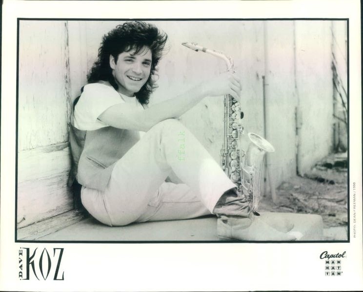 Press Photo: DAVE KOZ 8x10 B&W 1990