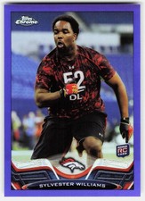 2013 Topps Chrome Purple Refractor Sylvester Williams #145 Broncos RC /499