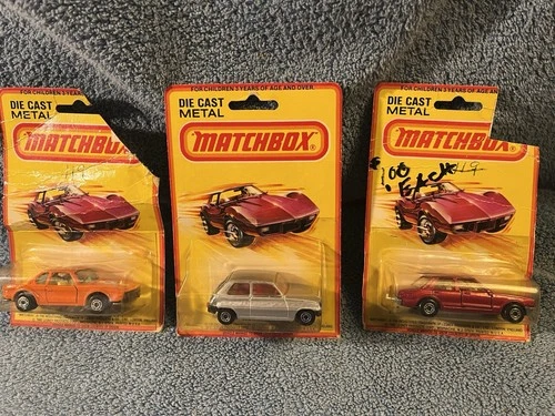 (3) Vintage 1980 Matchbox/Lesney Cortina,BMW 3 Ltr., Renault "Le Car" MOPC's