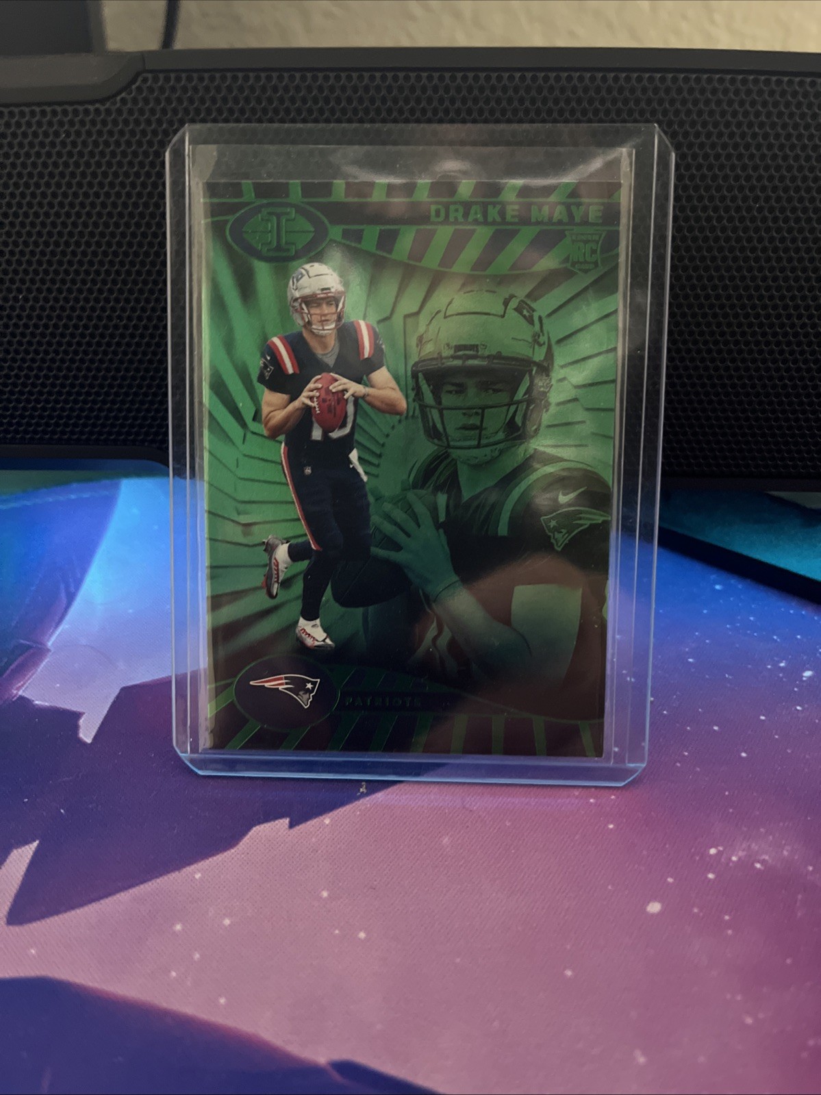 2024 Panini Illusions - Drake Maye #59 Trophy Collection Emerald (RC)