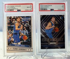 2 Luka Doncic Rookie Graded: Prizm Emergent #3 & Threads Floor Generals #2