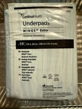 Cardinal Health Underpads 23” x 36" - 10 Pads- Wings Extra