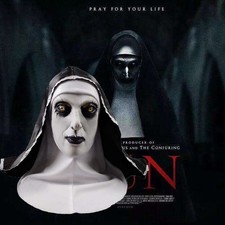 The Nun Latex Halloween Mask Movie Cosplay Headgear