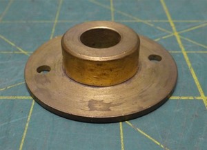 Unthreaded Flange Pipe Fitting Brass 2-Hole 2" Diameter 1/2" Height/ID 1/8" Hole