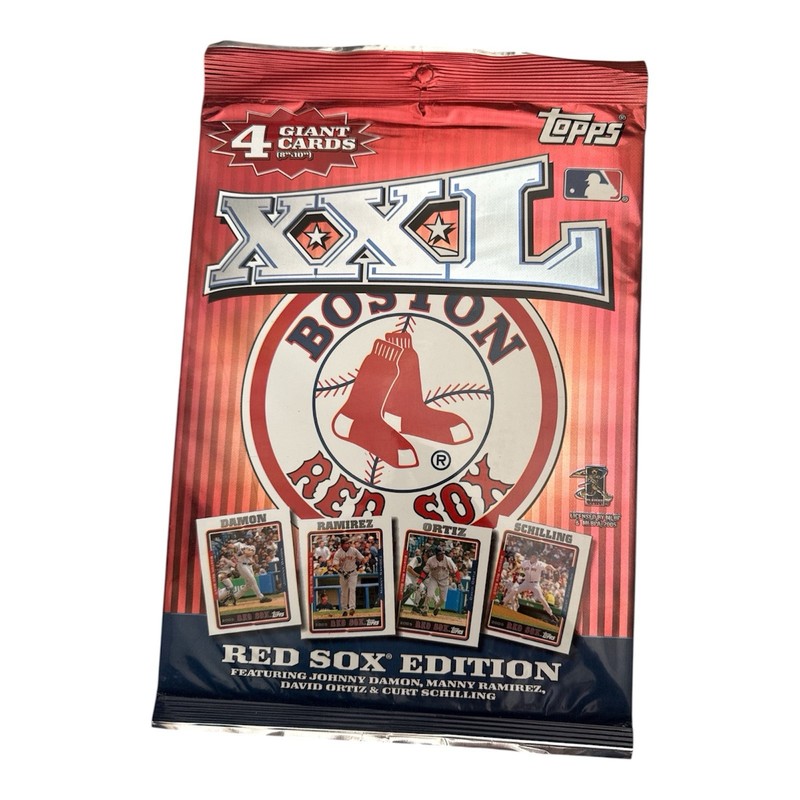 2005 Boston Red Sox TOPPS XXL 8 X 10 Ortiz Ramirez Schilling Damon MLB Cards