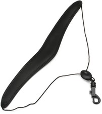 Levy's M27L-BLK Deluxe Leather Saxophone Neck Strap - Black