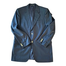 Jack Victor Montreal Blazer Mens 42L Black Wool Super 110's Sports Coat 2 Button